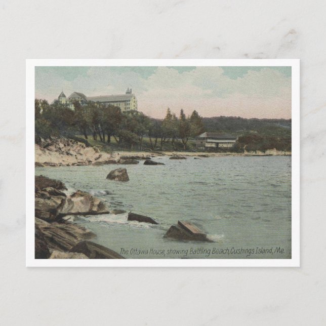 Carte Postale Portland ME, île Cushings, Ottawa House 1908 (Devant)