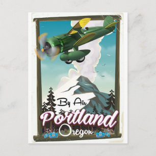 Carte Postale Portland, Oregon affiche de voyage vintage