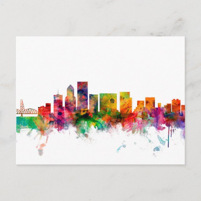 Carte Postale Portland Oregon Skyline (Devant)
