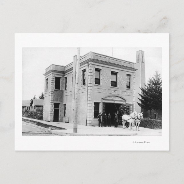 Carte Postale Portland, OU Fire Station #30 Horse Cart (Devant)