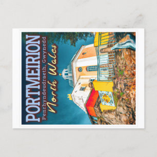 CARTE POSTALE PORTMEIRION - PENRHYNDEUDRAETH GWYNEDD NORTH WALES
