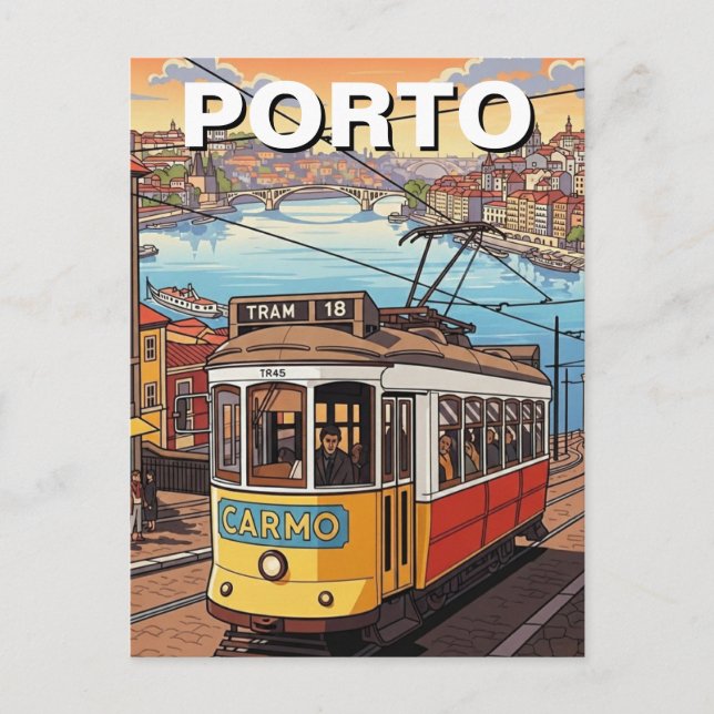 Carte Postale Porto Portugal Voyage Abstrait (Devant)