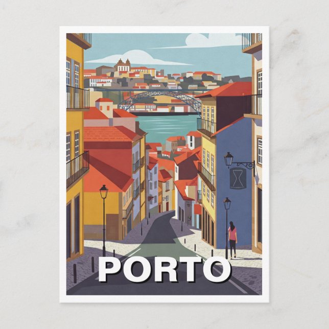 Carte Postale Porto Portugal Voyage Abstrait (Devant)