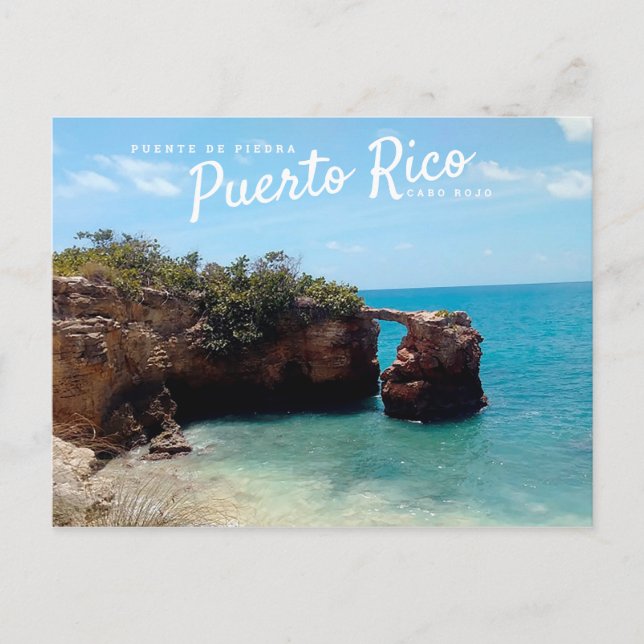 Carte Postale Porto Rico, Cabo Rojo, Puente de Piedra (Devant)