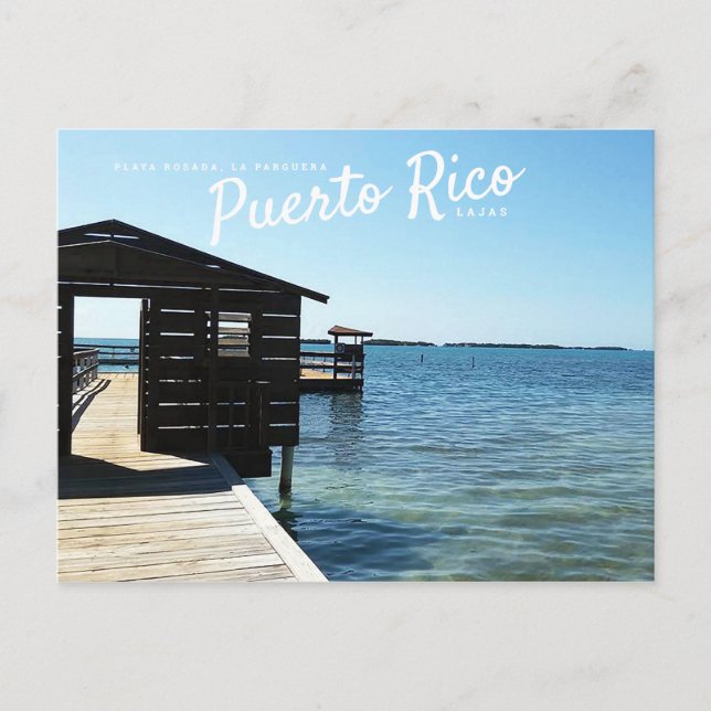 Carte Postale Porto Rico, Lajas, Playa Rosada, La Parguera (Devant)