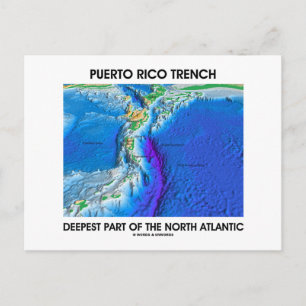 Carte Postale Porto Rico Trench Partie La Plus Profonde De L'Atl