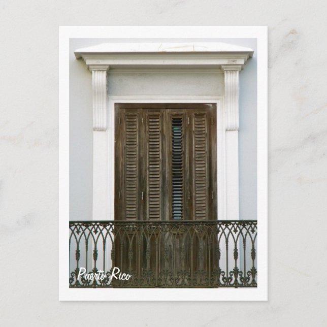 Carte Postale Porto Rico, ventanas Viejo San Juan (Devant)