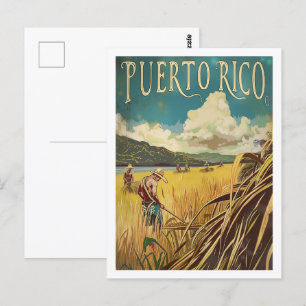 Carte Postale Porto Rico Vintage célèbre Travel Place