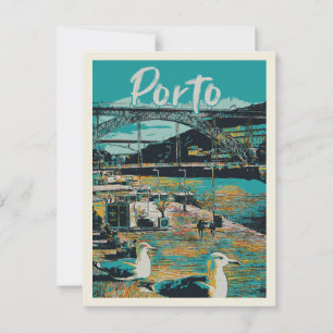 Carte Postale Porto View avec D. Luis I Bridge, Portugal