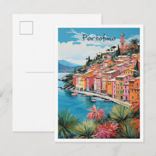 Carte Postale Portofino Italie Voyage Esthétique