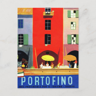 Carte Postale Portofino vintage Gênes Italie
