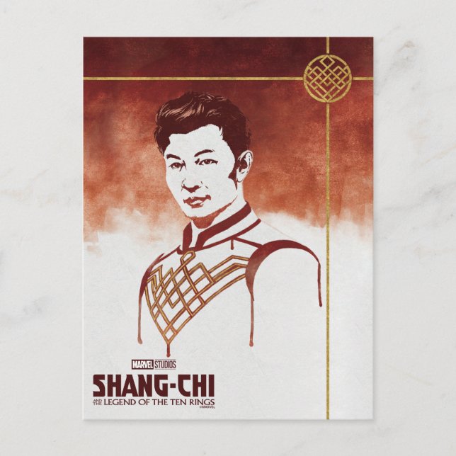 Carte Postale Portrait aquarelle de Shang-Chi (Devant)