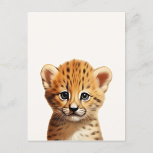 Carte Postale Portrait Baby Cheetah