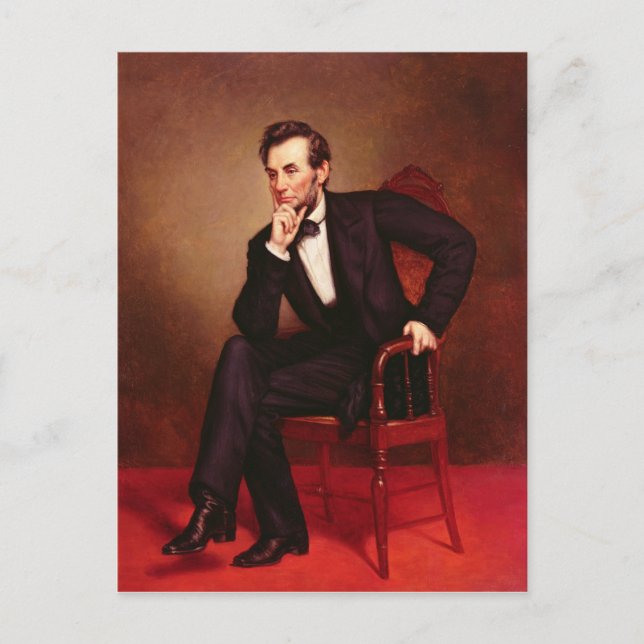 Carte Postale Portrait d'Abraham Lincoln (Devant)