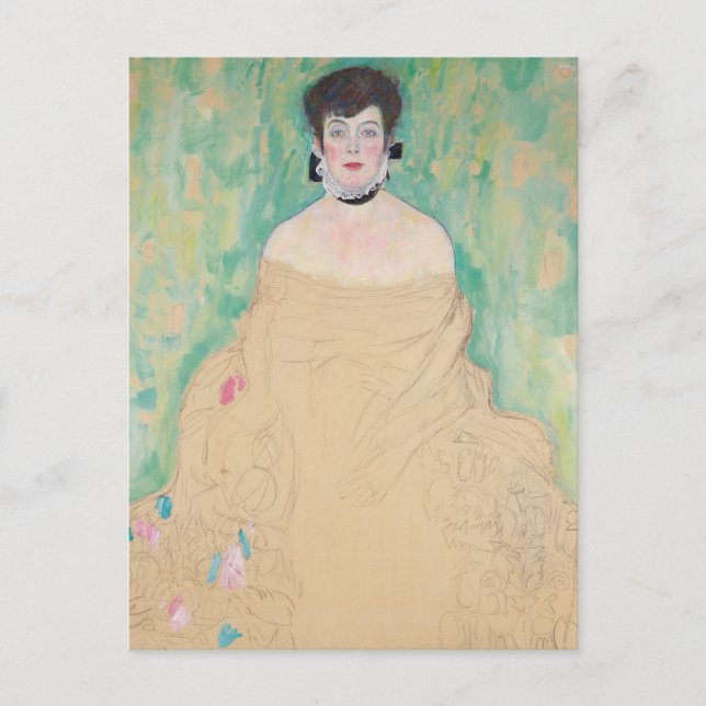 Carte Postale Portrait d'Amalie Zuckerkandl par Gustav Klimt (Devant)