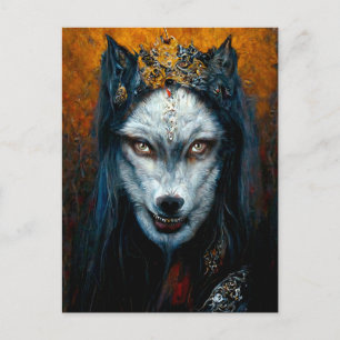 Carte Postale Portrait d'Art numérique d'un loup-garou