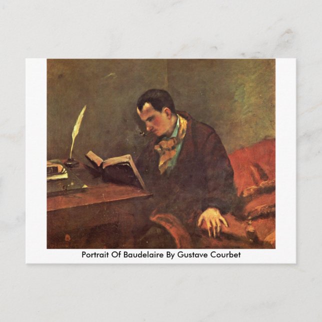 Carte Postale Portrait De Baudelaire Par Gustave Courbet (Devant)