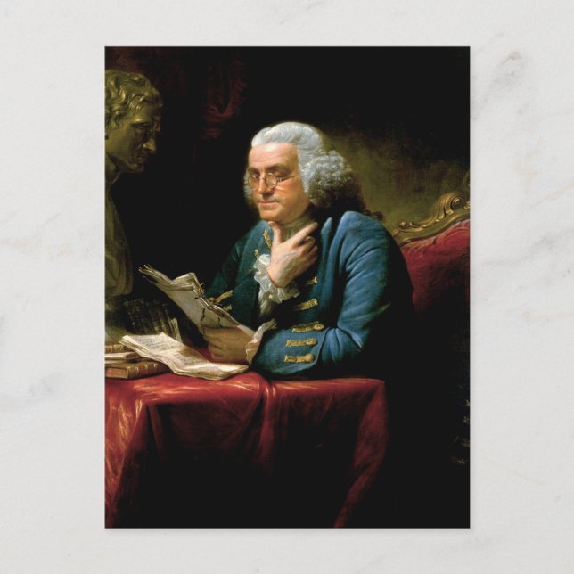 Carte Postale Portrait de Benjamin Franklin (Devant)