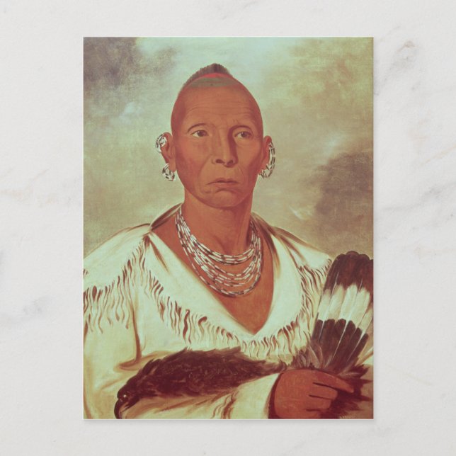 Carte Postale Portrait de Black Hawk, chef indien (Devant)
