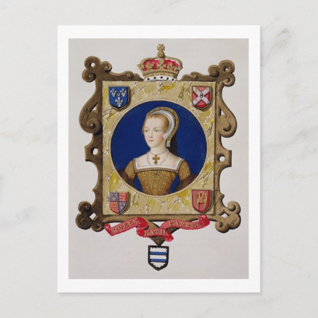 Carte Postale Portrait de Catherine Parr (1512-48) 6e Reine des (Devant)