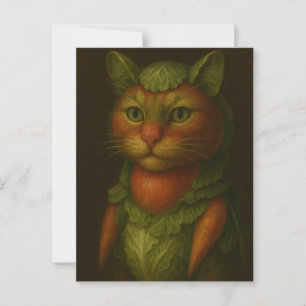 Carte Postale Portrait de chat Renaissance