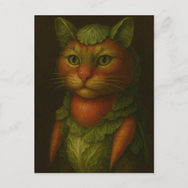 Carte Postale Portrait de chat Renaissance (Devant)