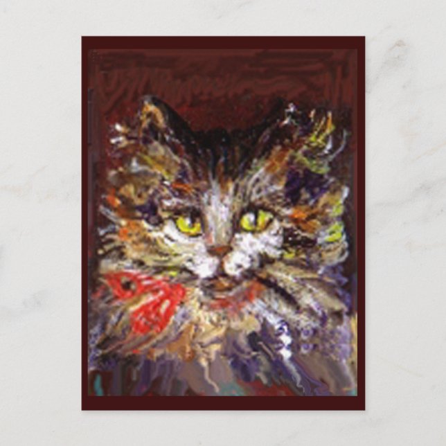 CARTE POSTALE PORTRAIT DE CHATON (Devant)