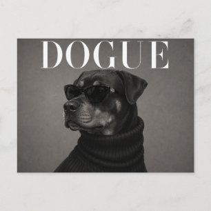 Carte Postale Portrait de chien Rottweiler de luxe