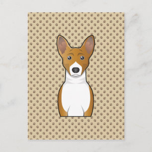 Carte Postale Portrait de dessin de Basenji