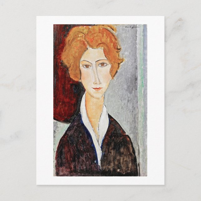 Carte Postale Portrait de femme, Modigliani (Devant)