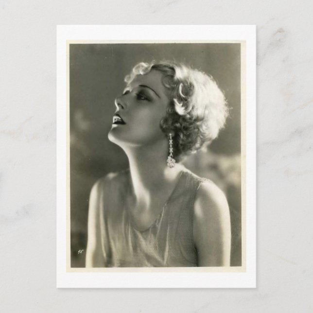 Carte Postale Portrait de femme vintage (Devant)