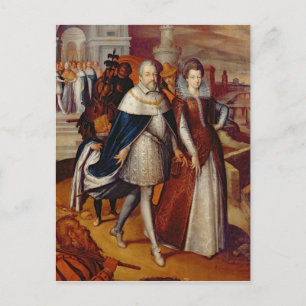 Carte Postale Portrait de Ferdinand I et sa nièce