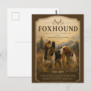 Carte Postale Portrait de Foxhound – Noble Chien de Chasse