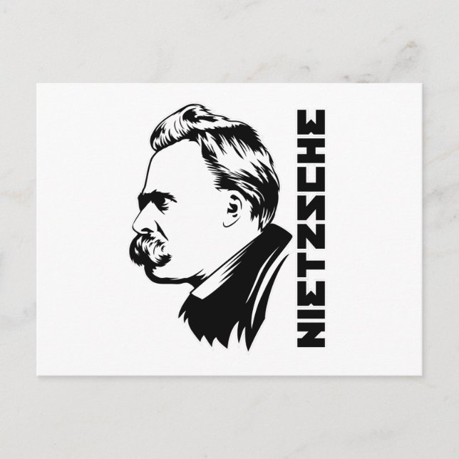 Carte postale portrait de Frederich Nietzsche (Devant)