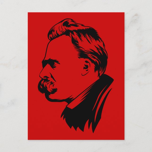 Carte Postale Portrait de Frederich Nietzsche (Devant)