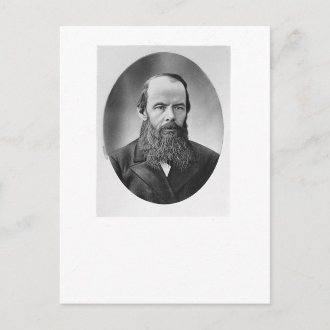 Carte Postale Portrait de Fyodor Mikhailovich Dostoyevsky (Devant)