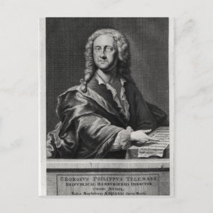 Carte Postale Portrait de Georg Philipp Telemann