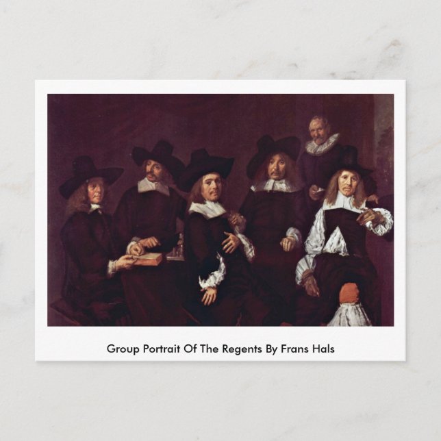 Carte Postale Portrait De Groupe Des Régents Par Frans Hals (Devant)