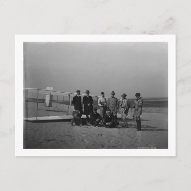 Carte Postale Portrait de groupe devant le planeur à Kill (Devant)