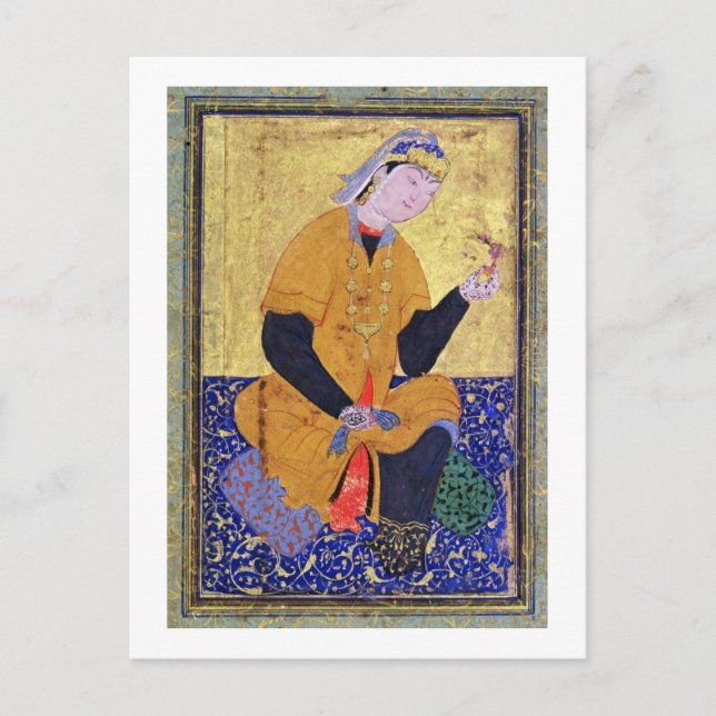 Carte Postale Portrait de Hamida Banu Begum, tenant un sceau, ma (Devant)
