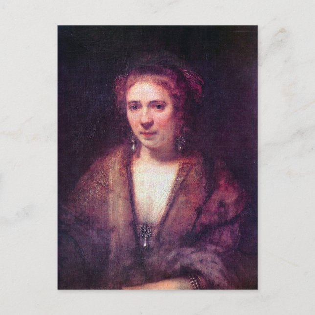 Carte Postale Portrait de Hendrickje Stoffels par Rembrandt (Devant)