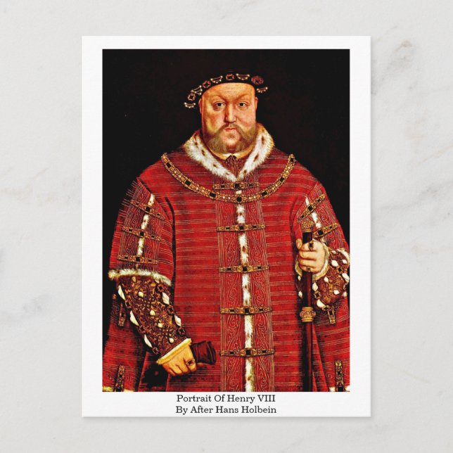 Carte Postale Portrait De Henry Viii Par Après Hans Holbein -3 (Devant)