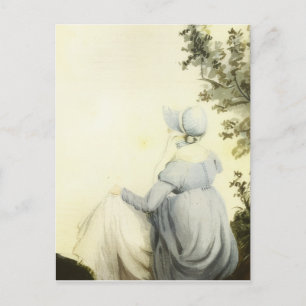 Carte Postale Portrait de Jane Austen à l'aquarelle