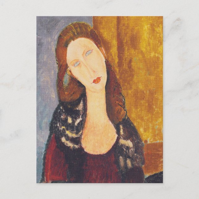 Carte Postale Portrait de Jeanne Hebuterne par Amedeo Modigliani (Devant)