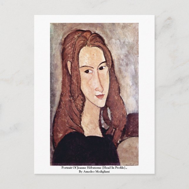 Carte Postale Portrait De Jeanne Hébuterne [Tête En Profil]. , (Devant)