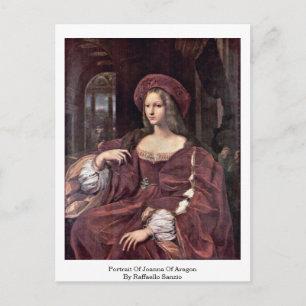Carte Postale Portrait De Joanna Of Aragon Par Raffaello Sanzio