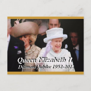 Carte postale portrait de la reine Elizabeth Diamo