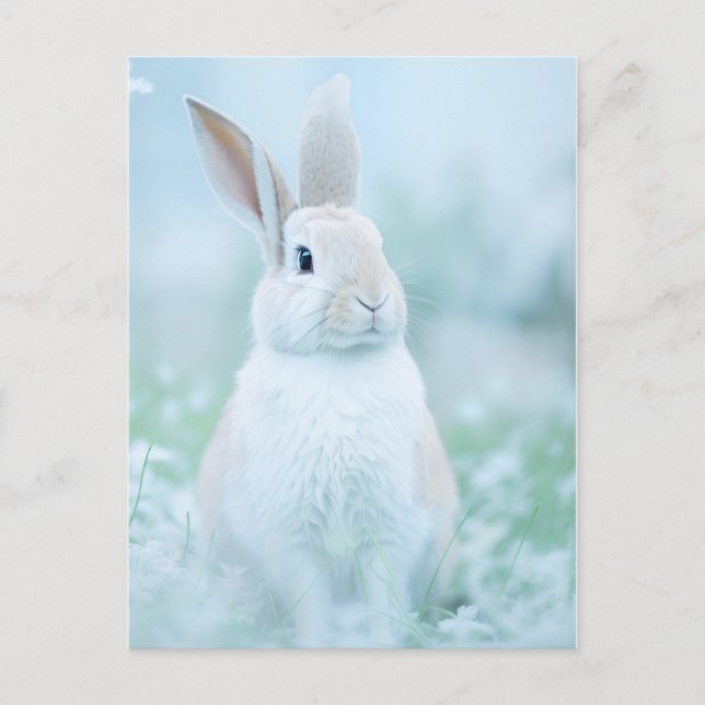 Carte Postale Portrait de lapin 096 (Devant)