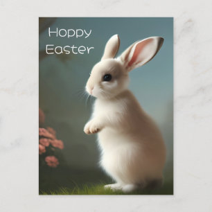 Carte Postale Portrait de lapin mignon