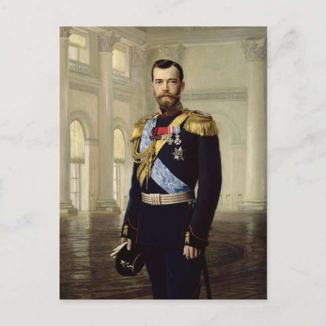 Carte Postale Portrait de l'empereur Nicolas II, 1900 (Devant)